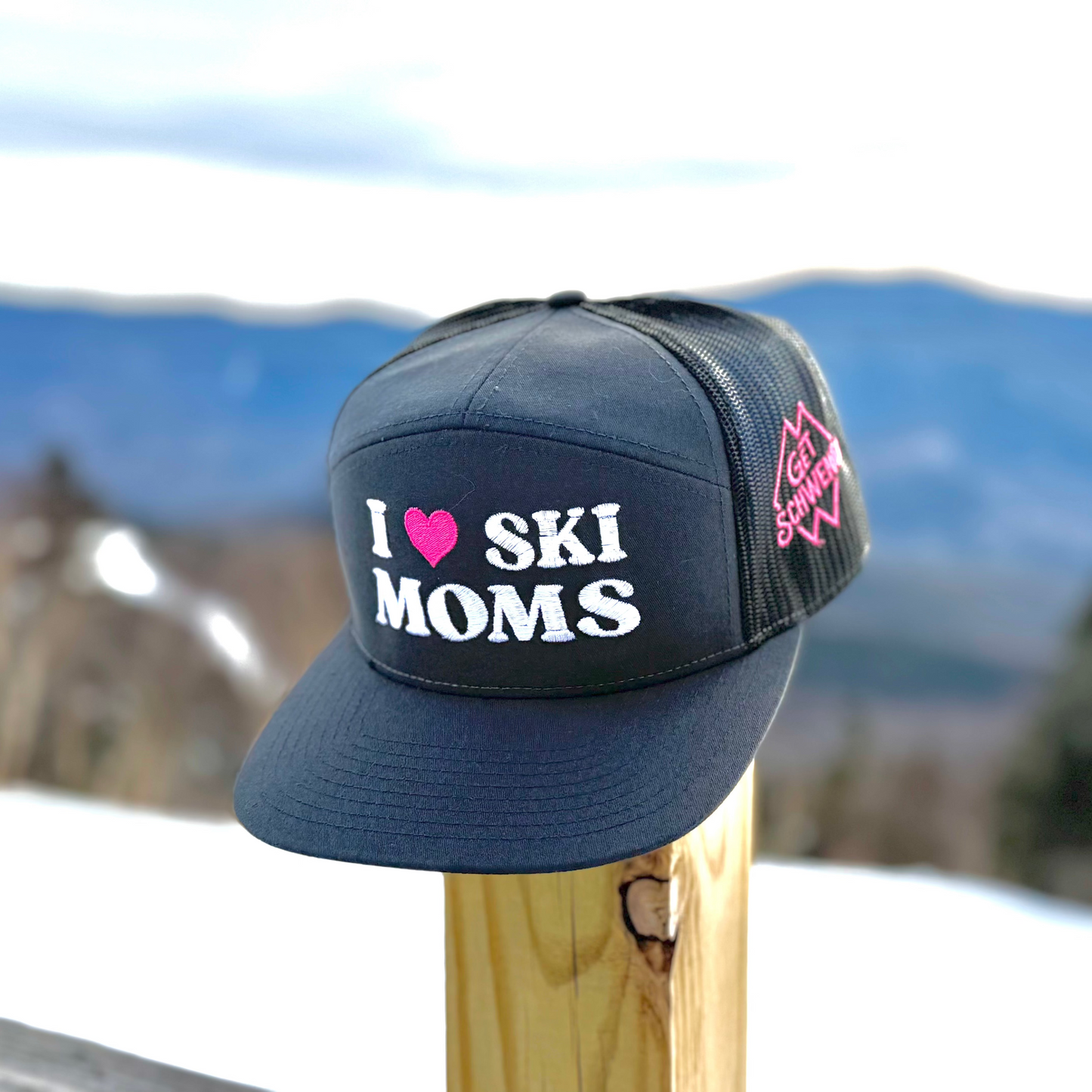 I ❤️ Ski Moms Trucker Hat